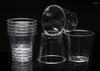 Engångskoppar sugrör 30st plast mini clear party s glasögon gelé tumlar födelsedag kök tillbehör gobelet plastik #t1p