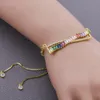 12 -stijl uniek ontwerp stereoscopische armband voor vrouwen aanpassen maat kleurrijke cz bedelarmbanden ketting link mode sieraden 240423