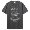 Mäns T-shirts American Corporate Traveler Spock Raumschiff Sci-Fi Retro Planet T-shirt T240510