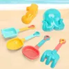 Sand Play Water Fun 18 Pieces of Childrens Beach Toys Summer Beach Games Hucket Shovels Silicone Sandboxes Outdoor Water Fun Beach Toys Childrens Giftl2405