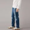 Jeans en détresse à la mode, nouvelle marque à la mode pour hommes pantalon à jambe droite lavée élastique lavée élastique lavée élastique lavée
