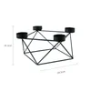 Bandlers créatifs modernes Metal Nordic Style Black Geométrique Glamour Soporte Vela Decor