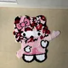 Kreskówkowe anime różowy miękki kępki dywan 3D nieregularny pluszowy kawaii dziewczyny sypialnia sypialnia dywan dywan Decor Home Decor Non-Slip Bath Mat Doormat 240512