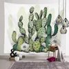 Tapisseries plante mur mur suspendu rétro tropical cactus nordique peinture de tissu de maison fond décora