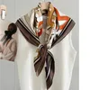 14mm 100% de seda bandana lenço pescoço de inverno impressão de inverno Grande Silk Silk Cape Echarpe 35x35 240511