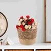 花瓶織られた植木鉢バスケットストレージプランターバスケット屋内ポット植物牧歌的なスタイルの装飾