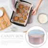Bouteilles de rangement Round Bookie Box Chiffon Chocolate Cookies Metal Biscuit Conteners Tinplate Wimp Women's Watch