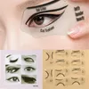 2PCS Pro Eyeliner Stencils Winged Eyeliner Stencil Models Template Shaping Tools Eyebrows Template Card Eye Shadow Makeup Tool