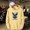 Herren Herumnwinter Fleece Hoodie Street Hip Hop High Rabbit Trendy Mode Cotton Pullover 240428