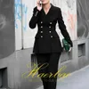 Andra kläder Navy Women Suits Double Breasted Jacket 2 st.