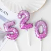 5pcs Bougies 3D Ballon Bougies d'anniversaire pour gâteau Blue Rose Childrens Bandle Bandles Gâteau Topper Cougies KeepSake pour enfants Fournitures