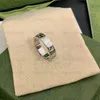 Anelli anelli di unghie scendi anelli da uomo designer moda titanio in acciaio lettere incisa modello designer anello di fidanzamento anello 5-11 anelli per donne all'ingrosso