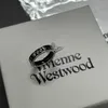 Tasarımcı Westwoods emaye harf yüzüğü çok renkli çift yüzüklerle basit ve şıktır
