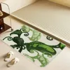 Mattor Green Plant Vine Bath Mat Mattan mjuk Tufting Nordic Living Room Decor Mattor Kreativa balkong Badrumsinträde Dörorm Mattor