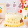 5st ljus Snow Cake Happy Birthday Decorated Candle Princess Party Activiteter Snö vinterljus dekoration söta ljus