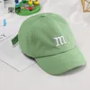 Litera M Haftowana czapka baseballowa Baby Solid Color Snapback Hat dla dziewcząt chłopców wiosna swobodna kapelusz maluchów