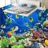 Bakgrundsbilder wellyu anpassad golvmålning 3d tapet vackra undervattensvärld tropisk varelse toalett badrum papel de parede