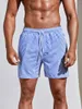 Shorts masculins 3D Ligne épisser les sports pour l'été décontracté et décontracté personnalisé de vacances respirant en polyester plage de plage