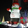 12m 40 Fuß hoher Riese im Freien in aufblasbarer Schneemann rote Weihnachtshüte für die Weihnachtsdekoration