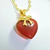 Collier de fraises en or réel 18 carats pour femmes avec certificat Tendance de bijoux de haute qualité de luxe 2024 K chaîne de pendentif 240511