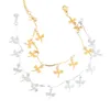 Braccialetti Link regolabile grave da 18k oro oro inossidabile in acciaio inossidabile in acciaio in metallo Dragonfly Caviglieri Day Day Daily Stratero per donne ragazze