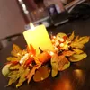 Dekoracyjne kwiaty Wystrój stolika sztuczna piana sztuczna sztuczne liście wiszące wieńce na Święto Dziękczynienia żółte liść dyniowe Dekoacje