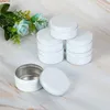 10g 15g 50g 60g Empty White Aluminum Cream Jar Pot Nail Art Makeup Lip Gloss Cosmetic DIY Travel Metal Tea Candy Tins Containersgoods R Hecs