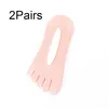 Women Socks 2 par Summer Invisible Toe For Girls Cotton Thin Ultra-Thin Boat No Show Five Finger Ankle