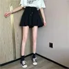 Mexzt 5xl zomershorts rok elastische hoge taille casual brede been Koreaan een lijn losse mini zwart korte broek 240508