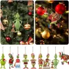 Hat la elfo verde cabello rojo con el monstruo Navidad feliz navidad árbol colgante muñeca decoración del hogar feliz año nuevo regalos