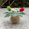 Dekoratif Çiçek Tığ işi çilek saksı bitkileri Arifik akışlar bonsai el yapımı orijinal hediyeler anne/karısı ev masası/ofis