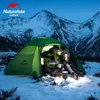 Tende e rifugi naturalishike cloud picco 20d tenda da campeggio da campeggio impermeabile PU 4000mm Super Light Travel Strade a doppio strato per 4 stagioni Q240511