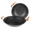 Pans Pandée en bois Pratique Portable Portable Portable Small Pot Fifood Cuisinage Ustensile Frysile Nastick avec couvercle