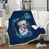 البطانيات plstar cosmos pet dog flower puppy funny plant blanket 3d print sherpa on bed home textiles dreamly-3