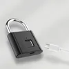 Smart fingeravtryck hänglås vattentätt biometriskt fingeravtryck nyckelfri dörr lås USB -laddningsbar säkerhetsskydd för huslåsning 240422