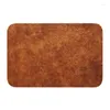Mattor brun vintage faux läder bakgrundsdörrat mat anti-halkblommor strukturer badrum kök balkong matta 40 60 cm