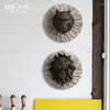 Figurines décoratives Angry Animal Head Creative Resin Wall Decoration Bourse / King Kong / Lion / Tiger / Wolf Hanging Ornements Gift