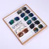 Decorative Plates Glasses Store Counter Solid Wood Shelf Props Display Box Decoration Tray Sunglasses Storage