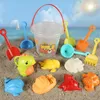 Sand Play Water Fun divertimento 14/18 pezzi di giocattoli per bambini Summer Beach Game Baschet Shovel Silicone Box Cube Accessori per cubetti Accessori per bambini Outdoor Water Toysl2405