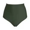 Dames zwemkleding met hoge taille broek bikini baden zwem vrouwen zwempak shorts strakke passende bodem vaste badkleding