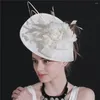 Boinas imitação de lavanda fascinador chapéus mulheres mulheres casamento chi casamento elegante headpiee fate flor flor acessórios clipes