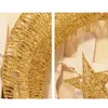Decorative Figurines Gold Moon Star Hanging Ornament Glitter Decor Wall Christmas Party Decorations