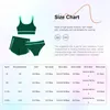 Women's Swimwear Big Girls 3 Pcs Solid Color Tanini Sets Wide Straps Bikini Tpp With Brief Swim Shorts Sporty Swimsuit Bathing Suit