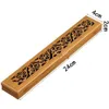 Bamboe houten wierook stokhouder brandende joss insce doos brander ash catcher ll