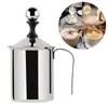 Water Bottles 400/800ML Stainless Steel Handheld Milk Frother Double Mesh Coffee Cappuccino Creamer Foamer Maker Kitchen Accessories