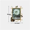 Paintings 6 7 10Inch Nordic Vintage Metal Butterfly P Family Portrait Nightstand Desktop Square Golden Picture Frames Home Decor Drop Dhvsy