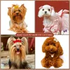 Vêtements pour chiens 20 / 30pcs quotidiennes coiffures de chat pour chats boys avec des élastiques toiletage cadeau en peluche à la main Gift pour petites fournitures