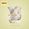 Bibs Burp Tissu 50 ensembles de Babes et filles Disposables du monde animal imprimé pour bébés pour bébés et filles