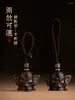Figurines décoratives Car clé clé Anneau suspendu ornements pour hommes et femmes Gift créatif SanxingDui Création culturelle chaîne de téléphonie mobile en bois