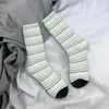 Men's Socks Green Mint Stripe Male Mens Women Winter Stockings Polyester